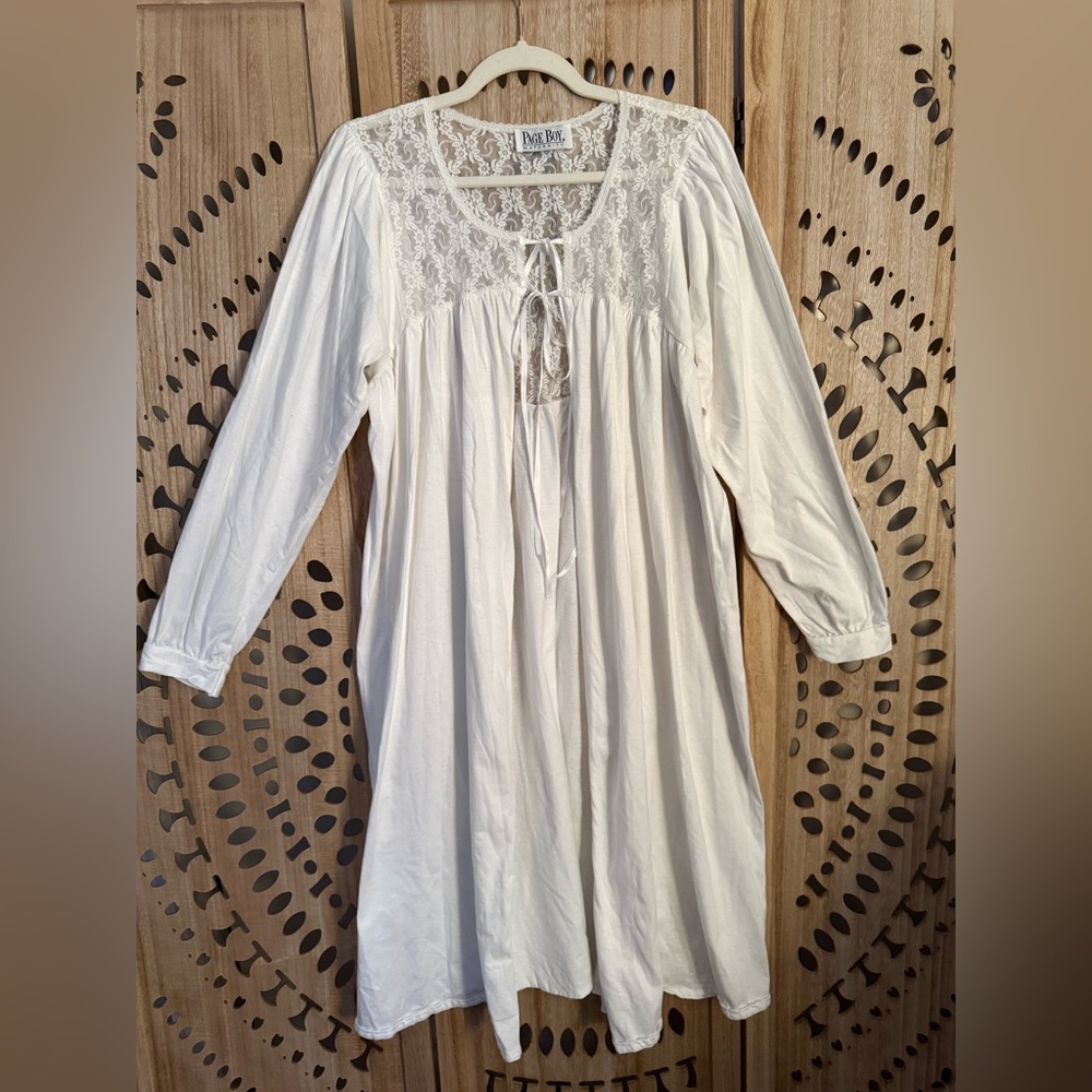 Page Boy Maternity Vintage Cotton Tie Front Open Duster/ Robe